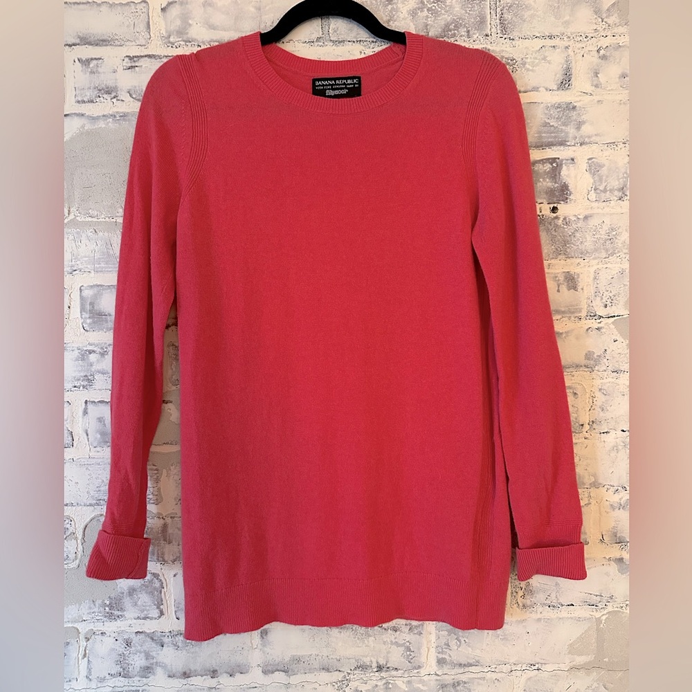 Banana Republic | Pink Merino Wool Pullover Sweater